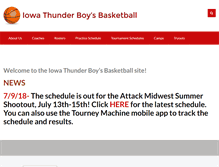 Tablet Screenshot of iowathunderbasketball.com